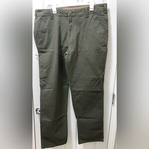 Mens LEGENDARY OUTFITTERS Green Strech Canvas Pants Size 40x34 new